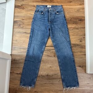 Agolde Blue Straight Leg Jeans
